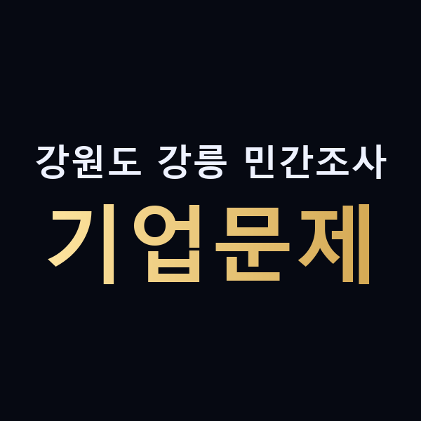 강원도 강릉 민간조사 기업문제 맥가이버