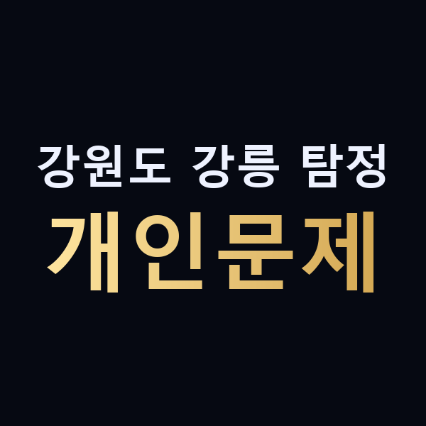 강원도 강릉 탐정 개인문제 맥가이버
