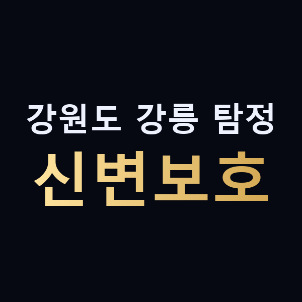 강원도 강릉 탐정 신변보호 맥가이버