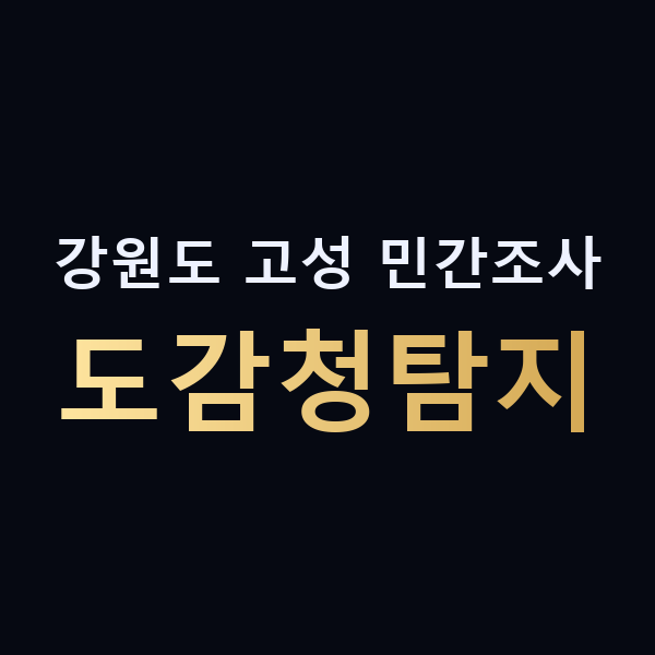 강원도 고성 민간조사 도감청탐지 맥가이버