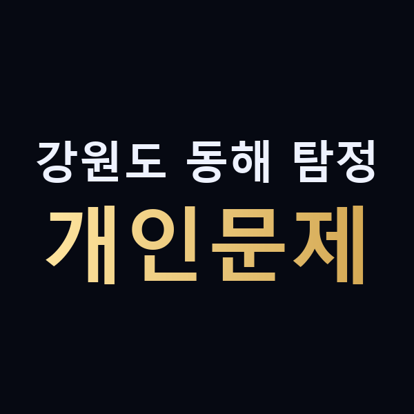 강원도 동해 탐정 개인문제 맥가이버