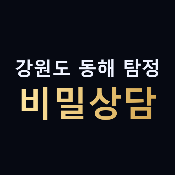 강원도 동해 탐정 비밀상담 맥가이버