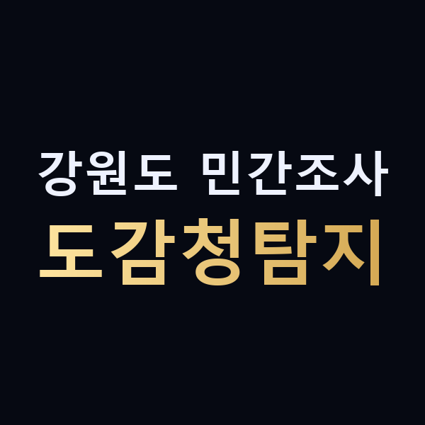 강원도 민간조사 도감청탐지 맥가이버
