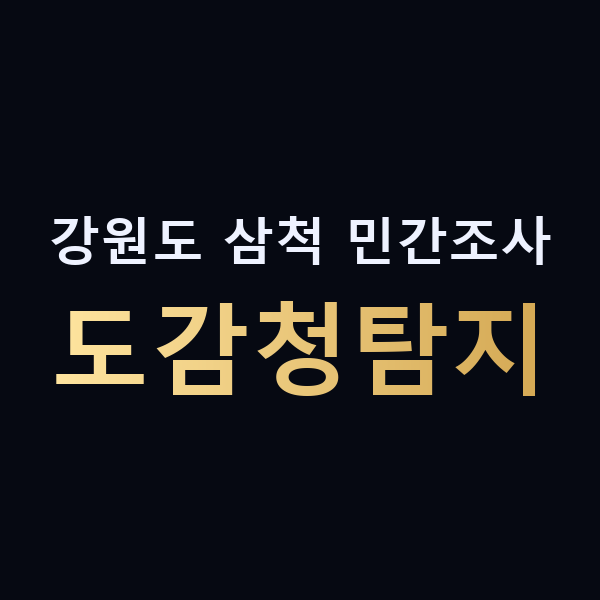 강원도 삼척 민간조사 도감청탐지 맥가이버