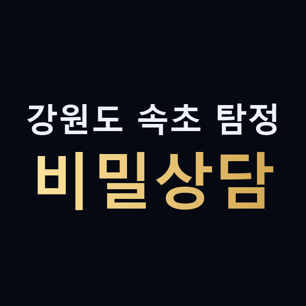 강원도 속초 탐정 비밀상담 맥가이버