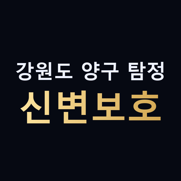 강원도 양구 탐정 신변보호 맥가이버