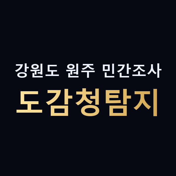 강원도 원주 민간조사 도감청탐지 맥가이버