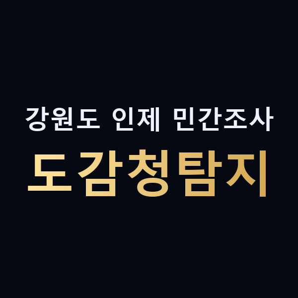 강원도 인제 민간조사 도감청탐지 맥가이버