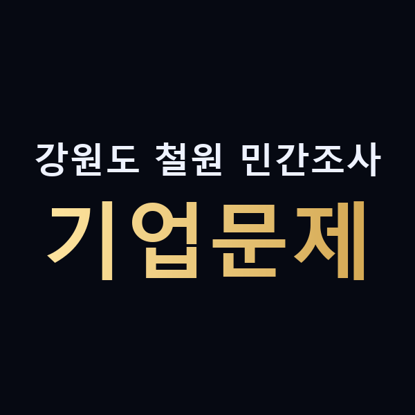 강원도 철원 민간조사 기업문제 맥가이버