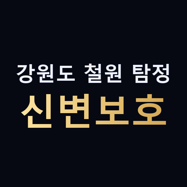 강원도 철원 탐정 신변보호 맥가이버