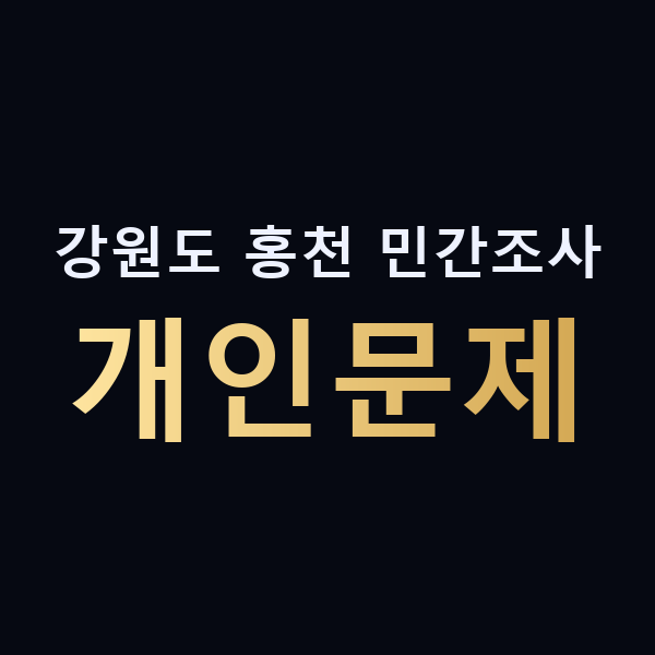 강원도 홍천 민간조사 개인문제 맥가이버