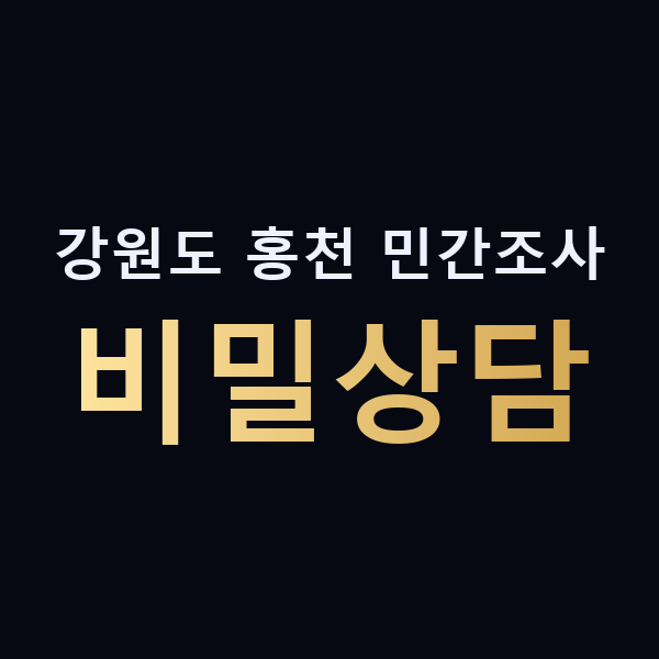 강원도 홍천 민간조사 비밀상담 맥가이버