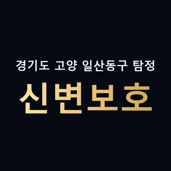 경기도 고양 일산동구 탐정 신변보호 맥가이버