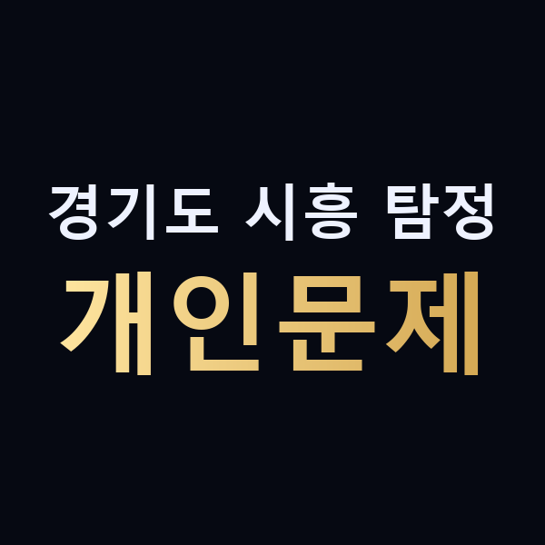 경기도 시흥 탐정 개인문제 맥가이버
