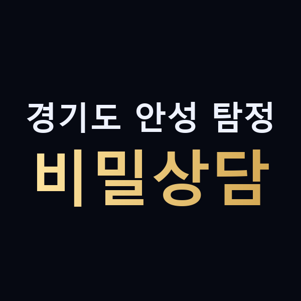 경기도 안성 탐정 비밀상담 맥가이버
