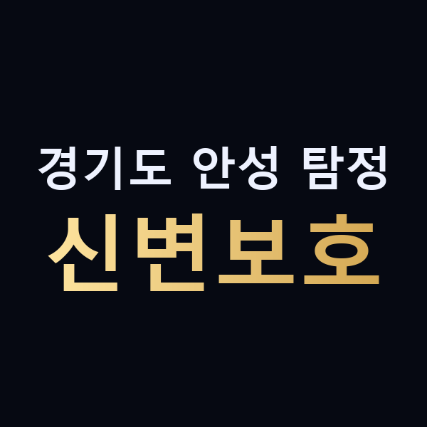 경기도 안성 탐정 신변보호 맥가이버
