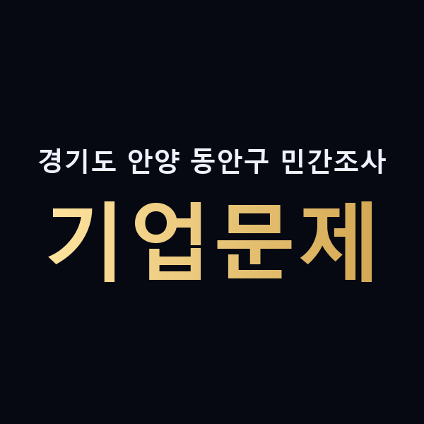경기도 안양 동안구 민간조사 기업문제 맥가이버