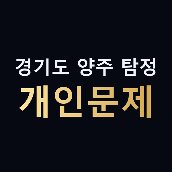 경기도 양주 탐정 개인문제 맥가이버