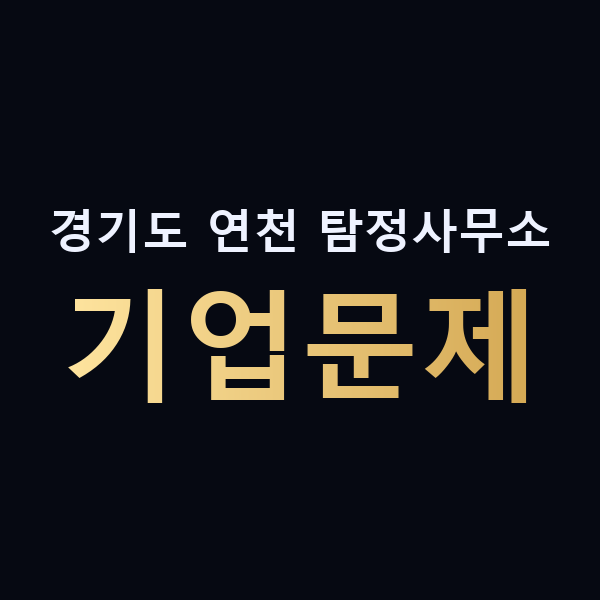 경기도 연천 탐정사무소 기업문제 맥가이버
