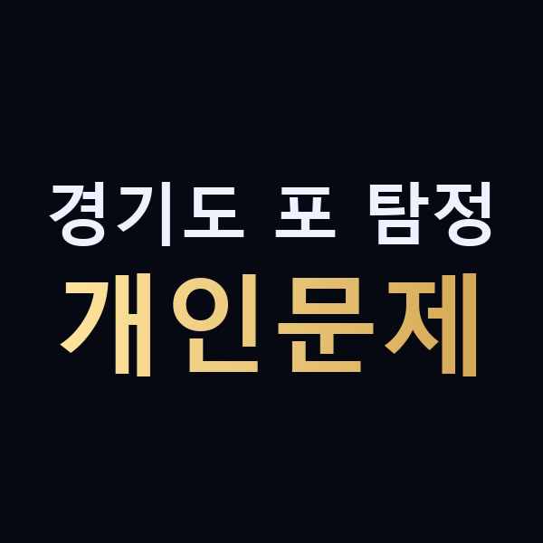 경기도 포 탐정 개인문제 맥가이버