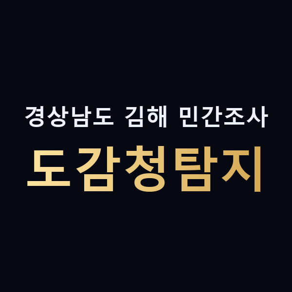 경상남도 김해 민간조사 도감청탐지 맥가이버