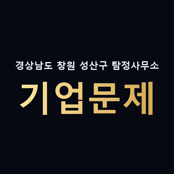 경상남도 창원 성산구 탐정사무소 기업문제 맥가이버