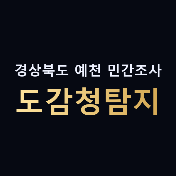 경상북도 예천 민간조사 도감청탐지 맥가이버