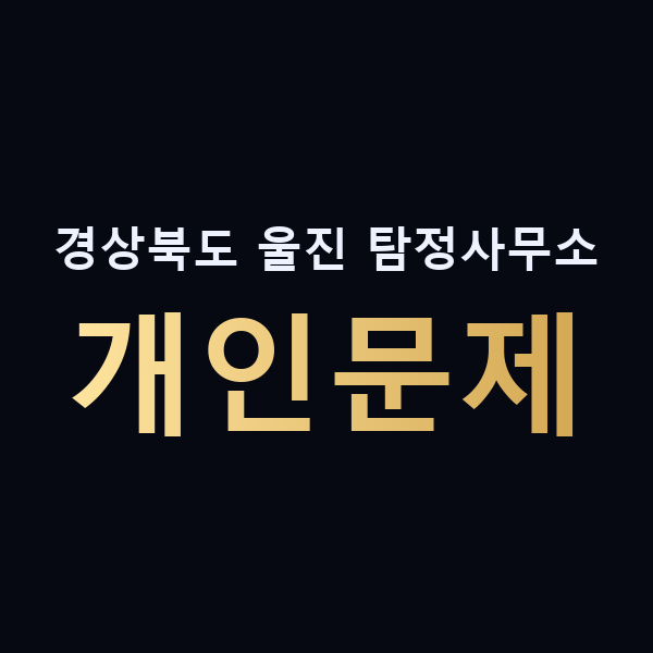 경상북도 울진 탐정사무소 개인문제 맥가이버