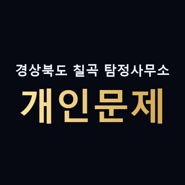 경상북도 칠곡 탐정사무소 개인문제 맥가이버