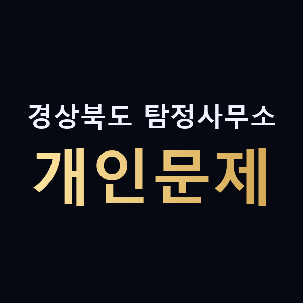 경상북도 탐정사무소 개인문제 맥가이버