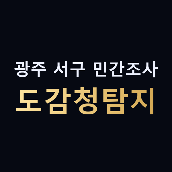 광주 서구 민간조사 도감청탐지 맥가이버