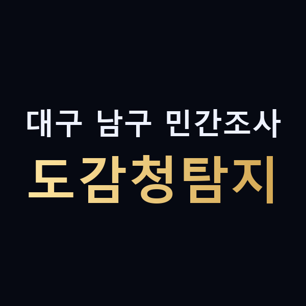 대구 남구 민간조사 도감청탐지 맥가이버