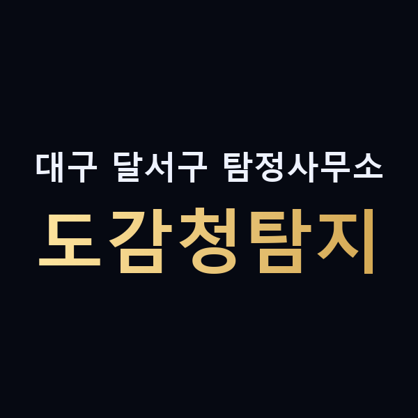 대구 달서구 탐정사무소 도감청탐지 맥가이버