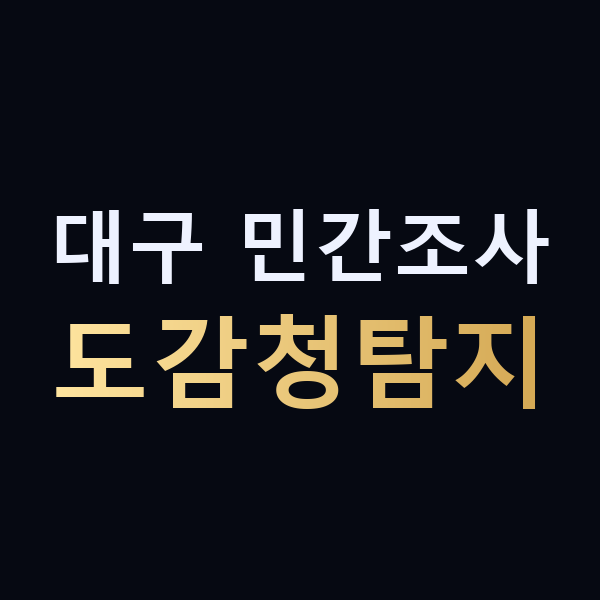 대구 민간조사 도감청탐지 맥가이버