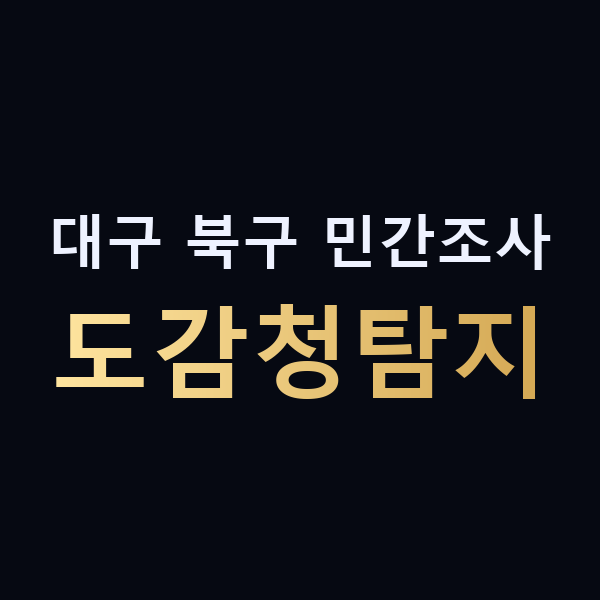 대구 북구 민간조사 도감청탐지 맥가이버