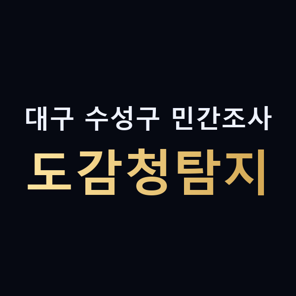 대구 수성구 민간조사 도감청탐지 맥가이버