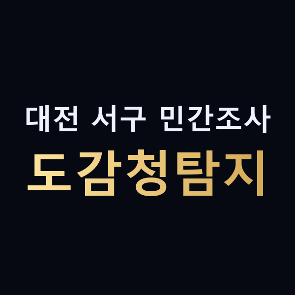 대전 서구 민간조사 도감청탐지 맥가이버
