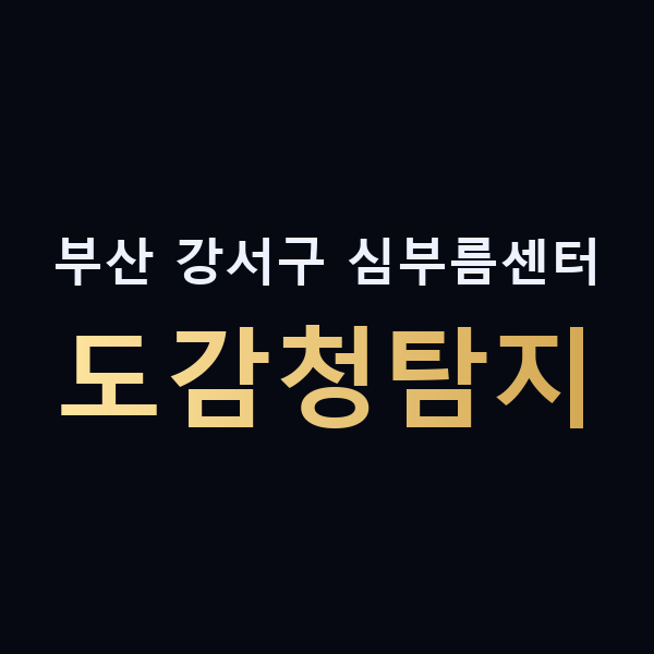 부산 강서구 심부름센터 도감청탐지 맥가이버