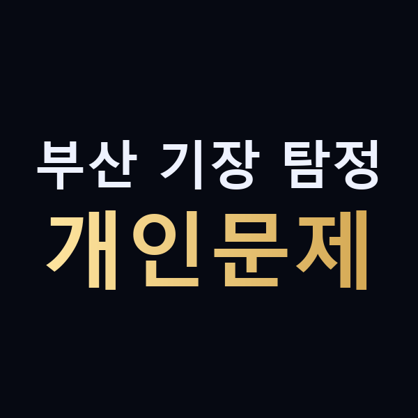 부산 기장 탐정 개인문제 맥가이버