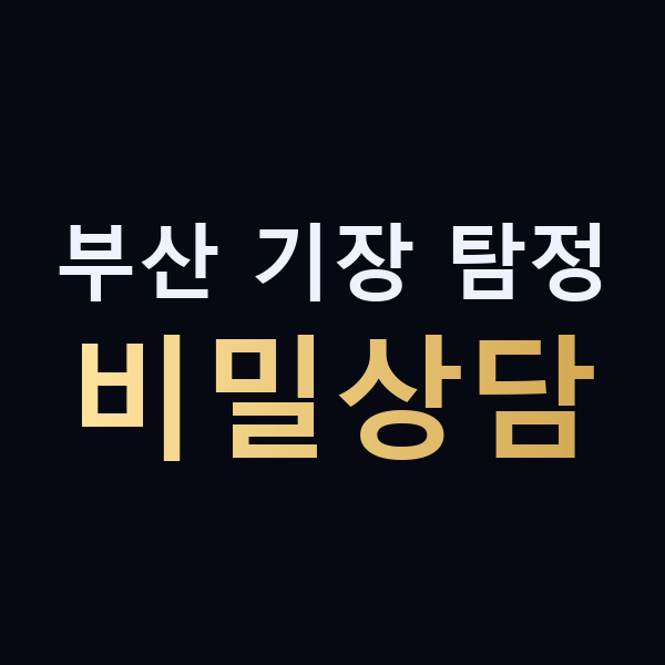 부산 기장 탐정 비밀상담 맥가이버