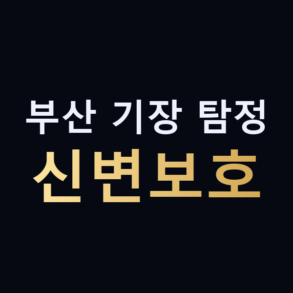 부산 기장 탐정 신변보호 맥가이버