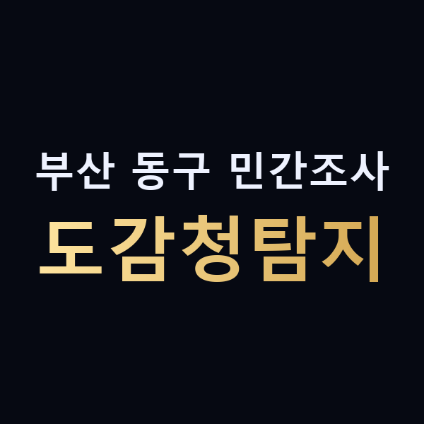 부산 동구 민간조사 도감청탐지 맥가이버