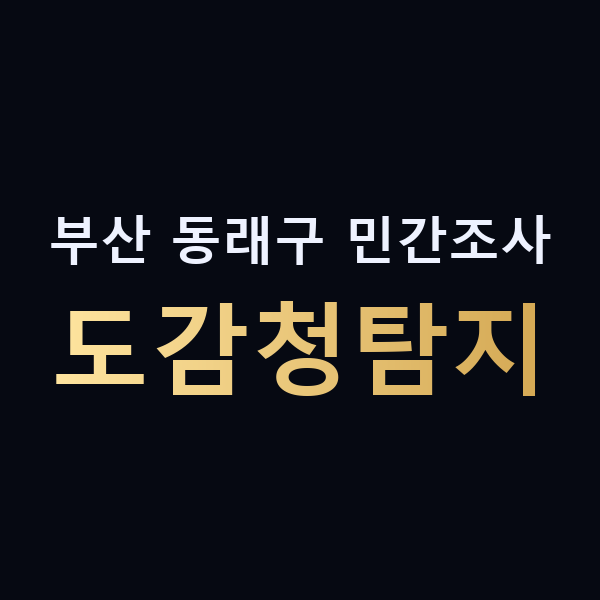 부산 동래구 민간조사 도감청탐지 맥가이버