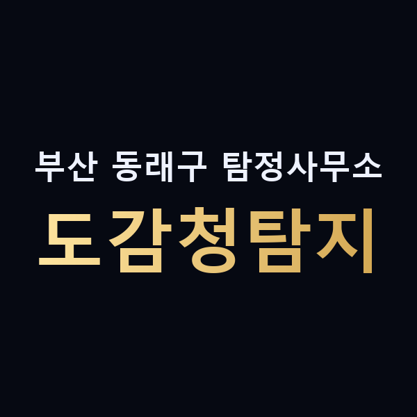 부산 동래구 탐정사무소 도감청탐지 맥가이버