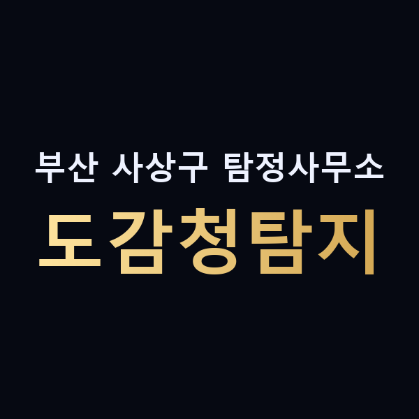 부산 사상구 탐정사무소 도감청탐지 맥가이버