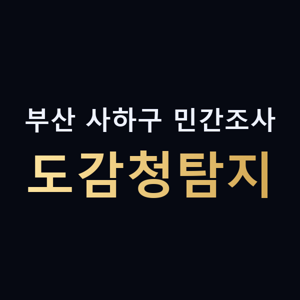 부산 사하구 민간조사 도감청탐지 맥가이버