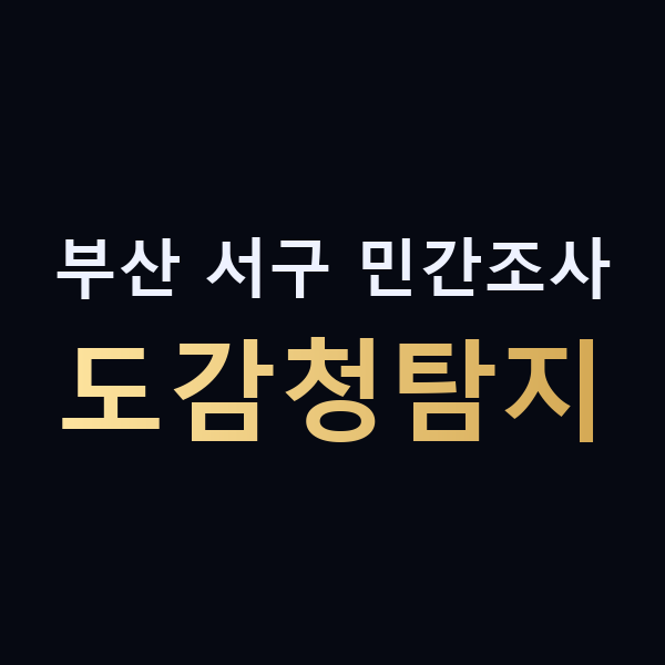 부산 서구 민간조사 도감청탐지 맥가이버