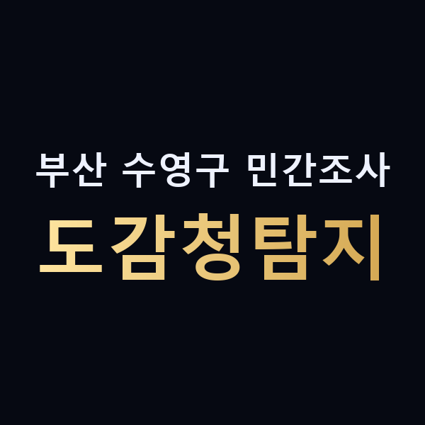 부산 수영구 민간조사 도감청탐지 맥가이버