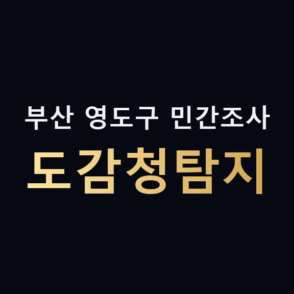 부산 영도구 민간조사 도감청탐지 맥가이버