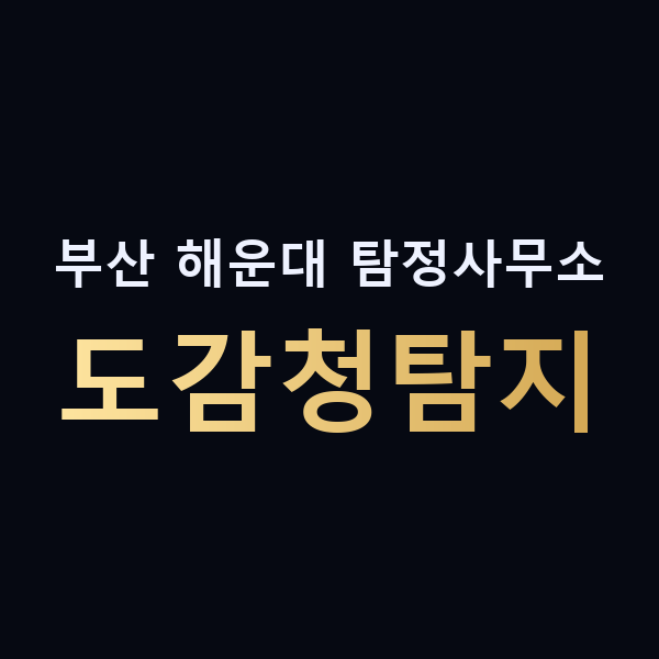 부산 해운대 탐정사무소 도감청탐지 맥가이버